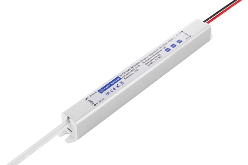 Блок питания для светодиодов 220/12V 24W, 2A, IP20, алюминиевый корпус, ультратонкий — купить оптом и в розницу в интернет магазине GTV-Meridian.